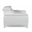 Titan Furnishings Modern Leather Upholstered Recliner Sofa Set in White