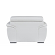 Titan Furnishings Modern Leather Upholstered Recliner Sofa Set in White