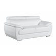 Titan Furnishings Modern Leather Upholstered Recliner Sofa Set in White