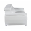 Titan Furnishings Modern Leather Upholstered Recliner Sofa Set in White