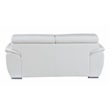 Titan Furnishings Modern Leather Upholstered Recliner Sofa Set in White