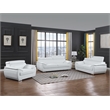Titan Furnishings Modern Leather Upholstered Recliner Sofa Set in White