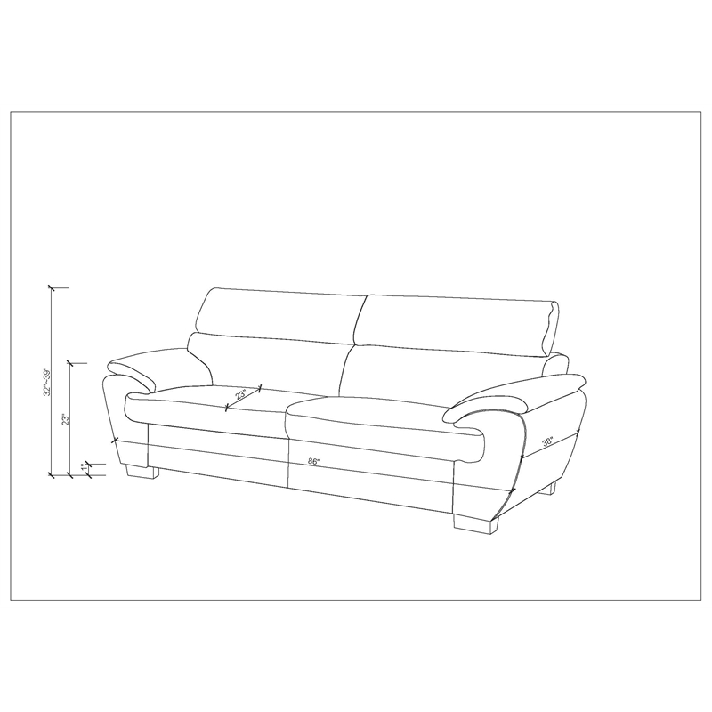 Titan Furnishings Modern Leather Reclining Sofa and Loveseat Set in White