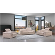 Titan Furnishings Genuine Italian Leather Upholstered Sofa Set in Beige