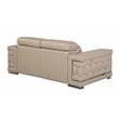 Titan Furnishings Genuine Italian Leather Upholstered Sofa Set in Beige