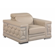 Titan Furnishings Genuine Italian Leather Upholstered Sofa Set in Beige