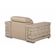 Titan Furnishings Genuine Italian Leather Upholstered Sofa Set in Beige