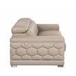 Titan Furnishings Genuine Italian Leather Upholstered Sofa Set in Beige