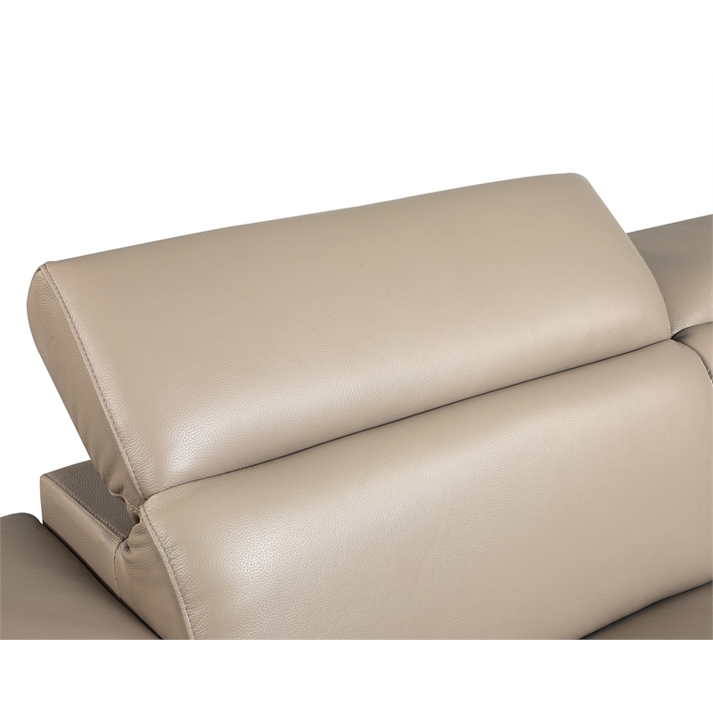 Titan Furnishings Genuine Italian Leather Upholstered Sofa Set in Beige