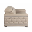Titan Furnishings Genuine Italian Leather Upholstered Sofa Set in Beige
