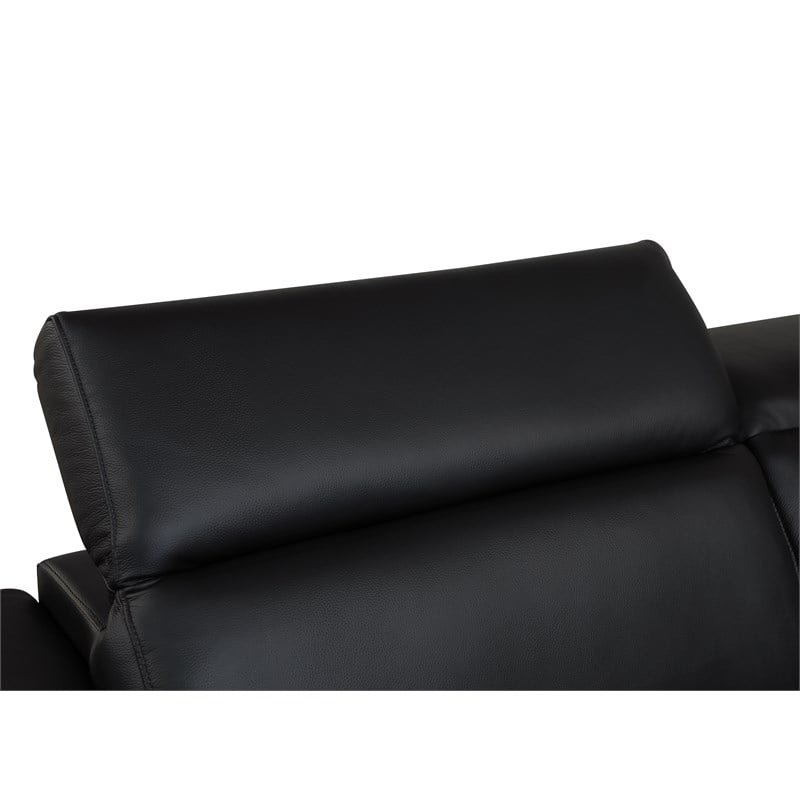 Titan Furnishings Genuine Italian Leather Sofa and Loveseat Set in Black