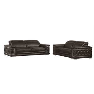 titan furnishings genuine italian leather sofa and loveseat