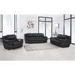 Titan Furnishings Modern Leather Upholstered Sofa Set in Black