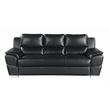 Titan Furnishings Modern Leather Upholstered Sofa Set in Black