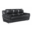 Titan Furnishings Modern Leather Upholstered Sofa Set in Black