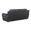 Titan Furnishings Modern Leather Upholstered Sofa Set in Black