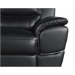 Titan Furnishings Modern Leather Upholstered Sofa Set in Black