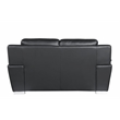 Titan Furnishings Modern Leather Upholstered Sofa Set in Black