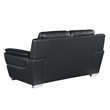 Titan Furnishings Modern Leather Upholstered Sofa Set in Black
