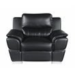 Titan Furnishings Modern Leather Upholstered Sofa Set in Black