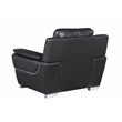 Titan Furnishings Modern Leather Upholstered Sofa Set in Black