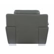 Titan Furnishings Modern Leather Upholstered Sofa Set in Gray