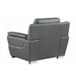 Titan Furnishings Modern Leather Upholstered Sofa Set in Gray