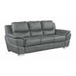 Titan Furnishings Modern Leather Upholstered Sofa Set in Gray