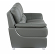 Titan Furnishings Modern Leather Upholstered Sofa Set in Gray