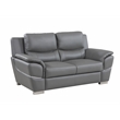 Titan Furnishings Modern Leather Upholstered Sofa Set in Gray