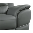 Titan Furnishings Modern Leather Upholstered Sofa Set in Gray