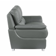 Titan Furnishings Modern Leather Upholstered Sofa Set in Gray