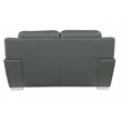 Titan Furnishings Modern Leather Upholstered Sofa Set in Gray