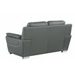 Titan Furnishings Modern Leather Upholstered Sofa Set in Gray