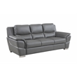 Titan Furnishings Modern Leather Upholstered Sofa Set in Gray