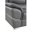 Titan Furnishings Modern Leather Upholstered Sofa Set in Gray