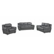 Titan Furnishings Modern Leather Upholstered Sofa Set in Gray
