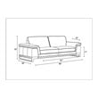Titan Furnishings Genuine Italian Leather Upholstered Sofa Set in Black