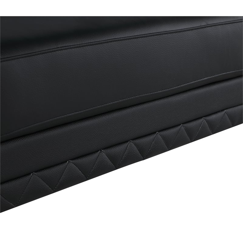 Titan Furnishings Genuine Italian Leather Reclining Sofa and Loveseat in Black