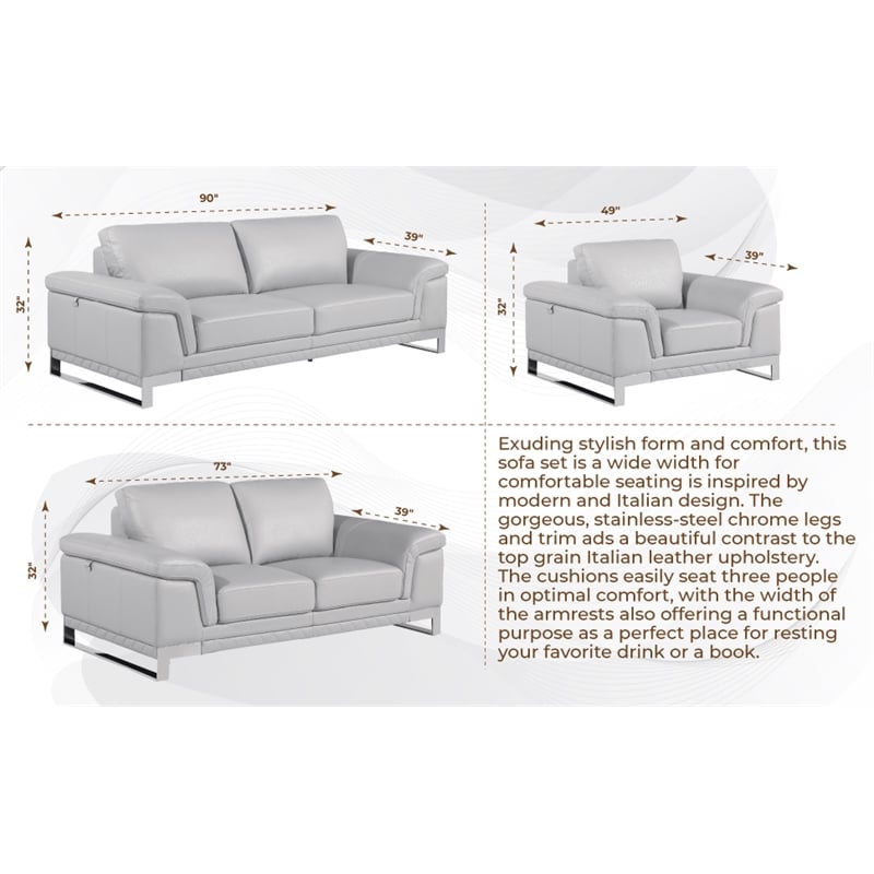 Titan Furnishings Genuine Italian Leather Reclining Sofa and Loveseat in Black