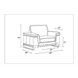 Titan Furnishings Genuine Italian Leather Upholstered Sofa Set in Camel Brown