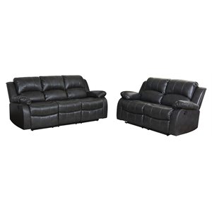 titan furnishings transitional leather air sofa and loveseat