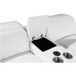 Titan Furnishings 7-Piece 1 Console 4-Power Reclining Leather Sectional in White