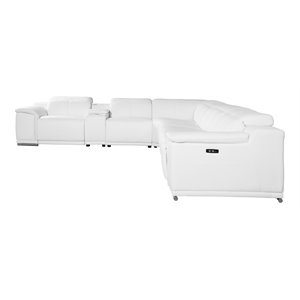 titan furnishings 8-piece 2-console 4-power reclining leather sectional