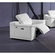 Titan Furnishings Genuine Italian Leather Power Reclining Chair in White