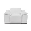 Titan Furnishings Genuine Italian Leather Power Reclining Chair in White
