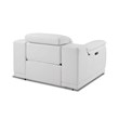 Titan Furnishings Genuine Italian Leather Power Reclining Chair in White