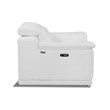 Titan Furnishings Genuine Italian Leather Power Reclining Chair in White