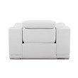 Titan Furnishings Genuine Italian Leather Power Reclining Chair in White