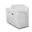 Titan Furnishings Genuine Italian Leather Power Reclining Chair in White